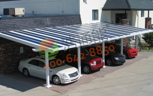 太陽能光伏發電作為家用車棚與房屋結合